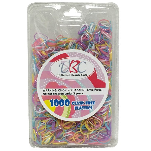 hair rubber bands latex 1000ct pastel cl -- 12 per box