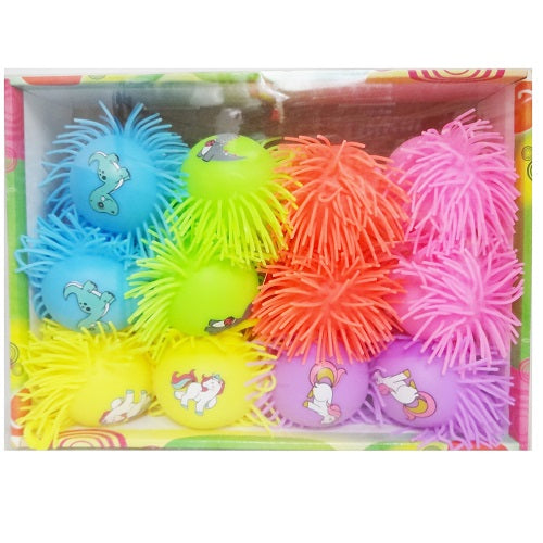 toy puffer ball w- light asst clrs -- 12 per box