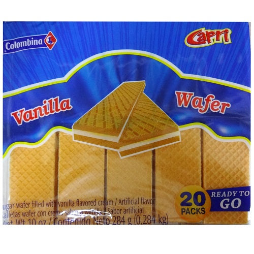 colombina wafers vanilla 20ct 8.46oz -- 24 per case