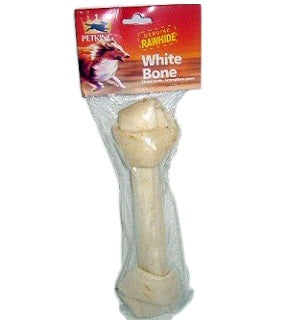 dog rawhide white bone -- 12 per box