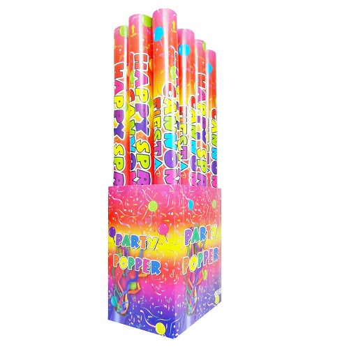 party poppers fiestra 60cm display -- 12 per box