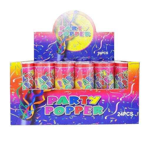 party poppers fiesta 10cm display -- 24 per box