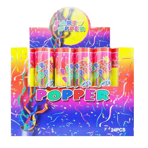 party poppers fiesta 20.5cm display -- 24 per box