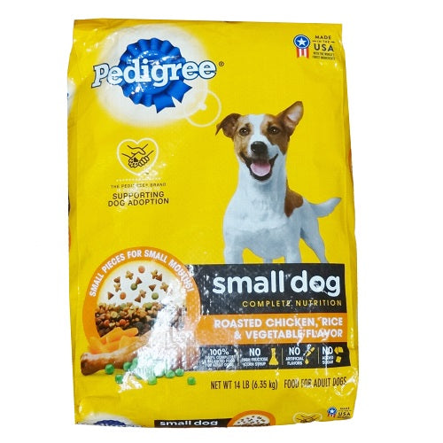 pedigree 14 lbs sml dog rstd chkn rice -- 1 per case