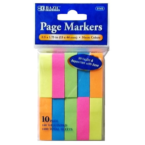 page markers 10ct -- 24 per box