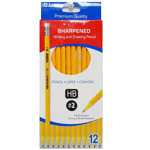 pencil 2 12pk sharpened -- 24 per box