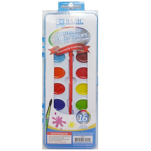 paint palette washable w- brush -- 24 per box