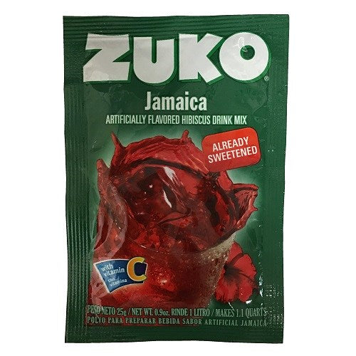 zuko powder drink mix jamaica 0.9oz -- 24 per box