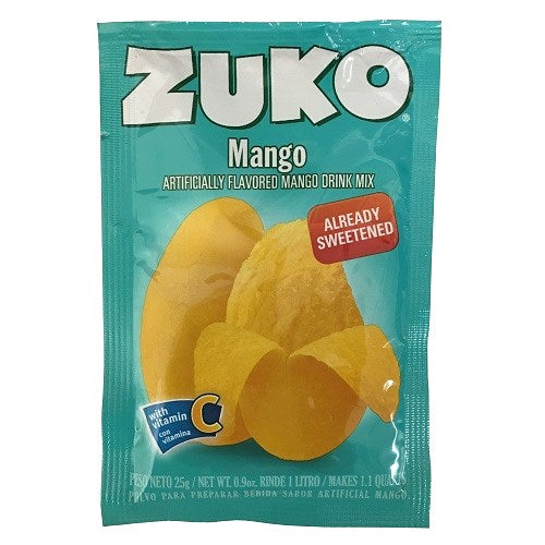 zuko powder drink mix mango 0.9oz -- 24 per box