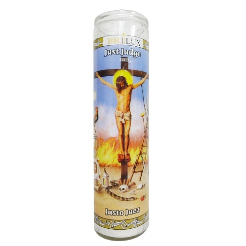 candle 8in justo juez white -- 12 per case