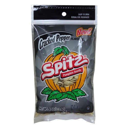 spitz pumpkin seeds 4oz cracked pepper -- 9 per case