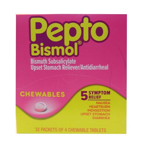 pepto bismol chewable tablets 32ct -- 2 per box