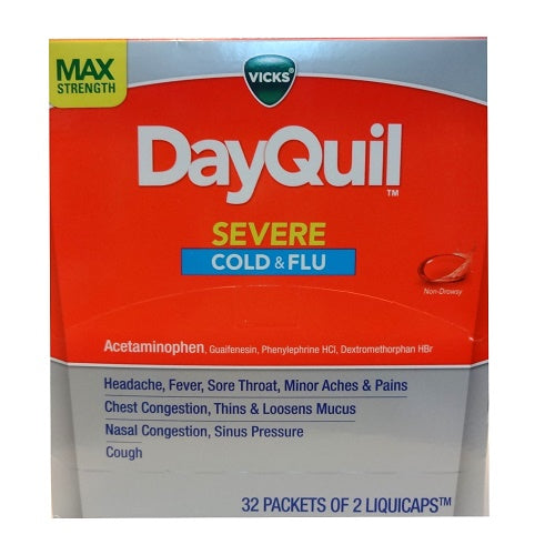 vicks day quil liq caps 32ct of 2 cold -- 2 per box