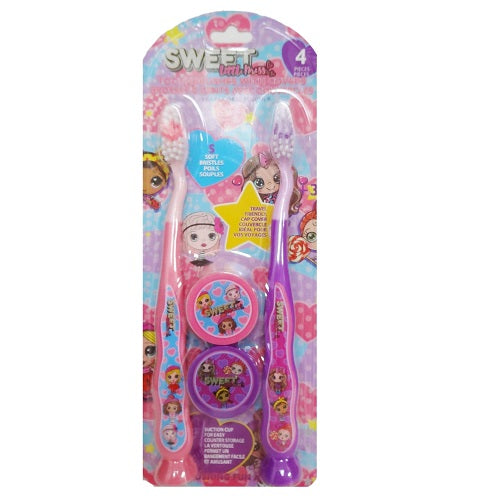 sweet little miss toothbrush travel set -- 24 per case