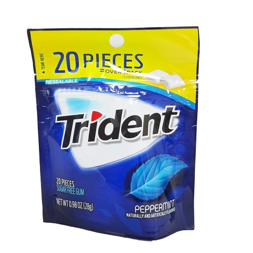 trident gum 20ct pouch peppermint -- 24 per case