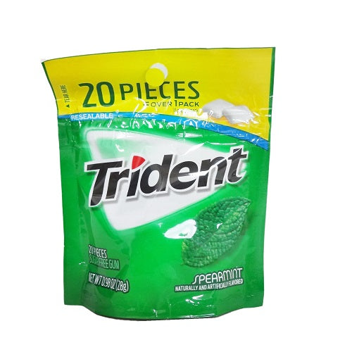 trident gum 20ct pouch spearmint -- 24 per case