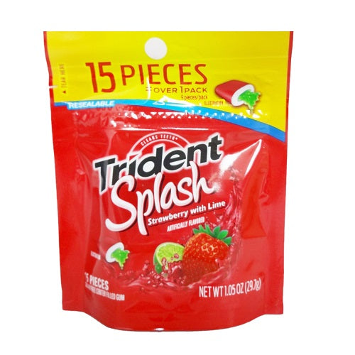 trident gum 15ct pouch splsh strwbry- lim -- 24 per case