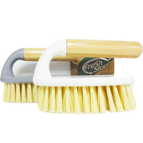 f.s scrub brush bamboo handle 5in -- 12 per box