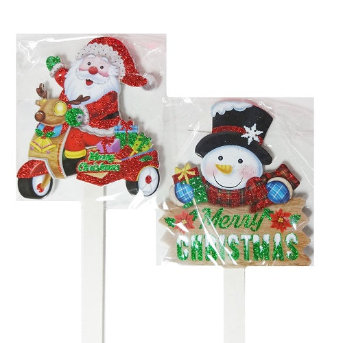 x- mas yard decoration stick 27in asst -- 48 per case