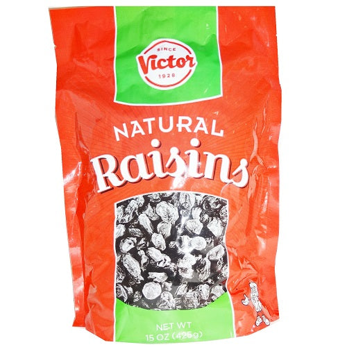 victor natural raisins 15oz bag -- 24 per case