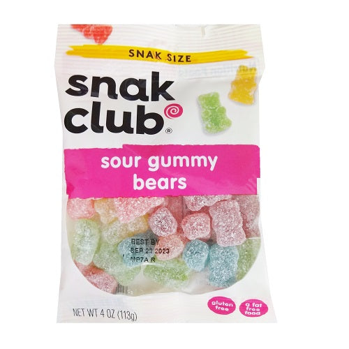 s.c sour gummy bears 4oz -- 12 per case