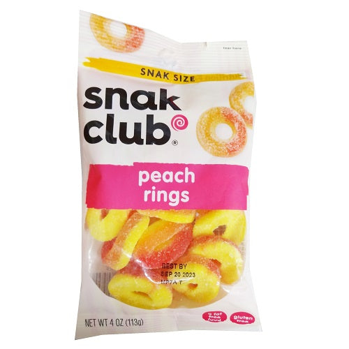 s.c gummy peach rings 4oz -- 12 per case