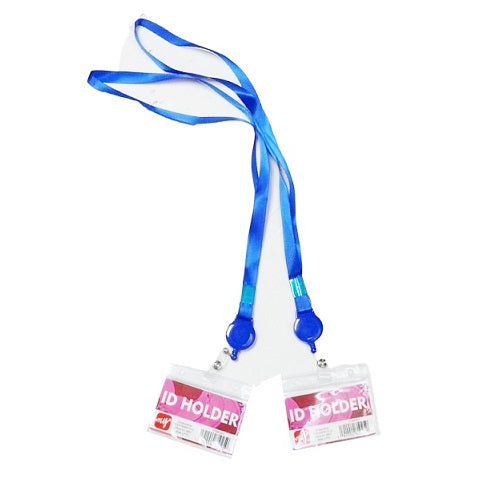 id holder w- blue string -- 12 per box