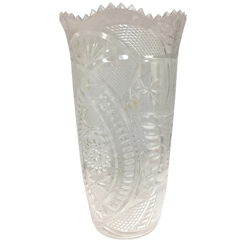 vase clear plastic w- design -- 24 per case