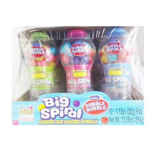 big spiral w- dubble bubble gum 1.13oz -- 12 per box