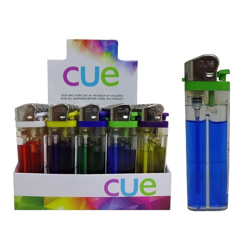 cue lighters asst clear clrs -- 50 per box