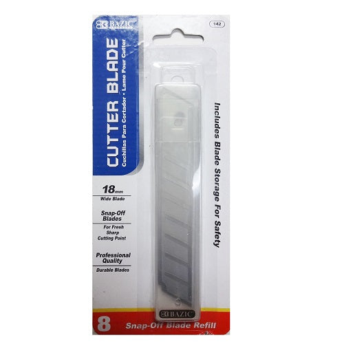 cutter blade 8pk 18mm -- 24 per box