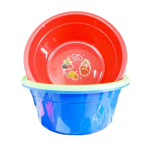 wash basin plastic round asst clrs -- 12 per box