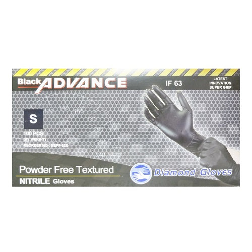 advance disposable gloves blck 100ct sm -- 10 per case