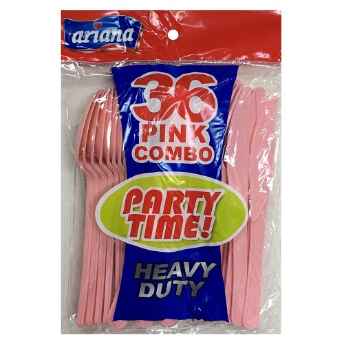 blue star ps pink cutlery combo 36ct -- 24 per case