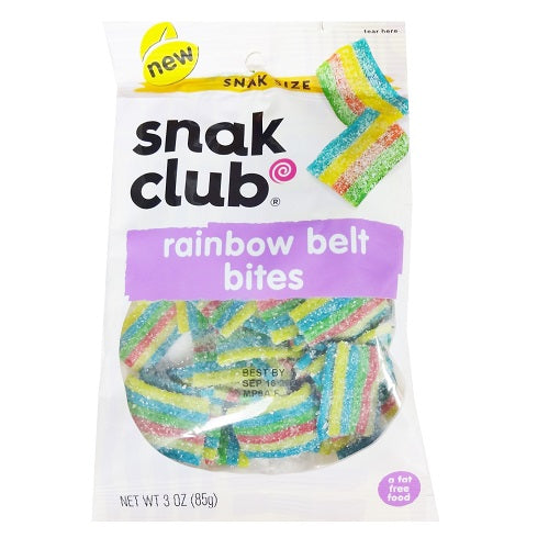 s.c gummy rainbow belt bites 3oz -- 12 per case