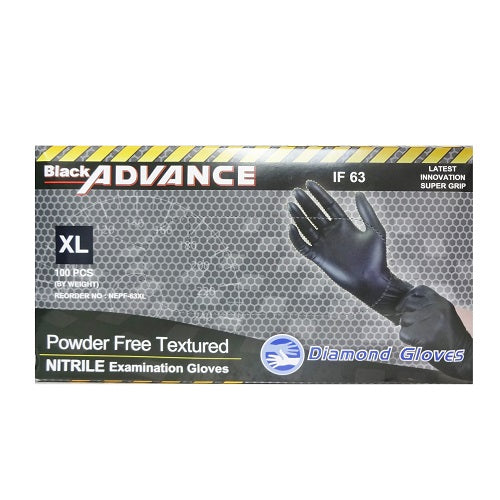 advance disposable gloves blck 100ct xl -- 10 per case