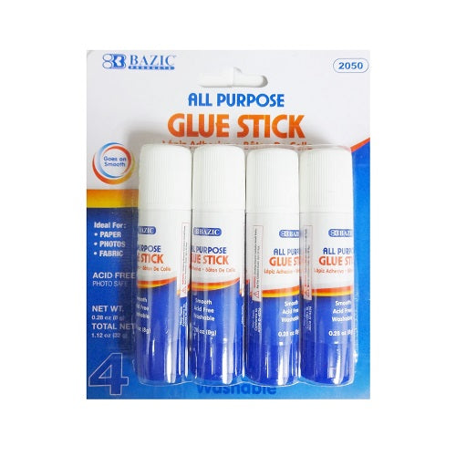 glue stick 4pk 1.12oz washable -- 24 per box