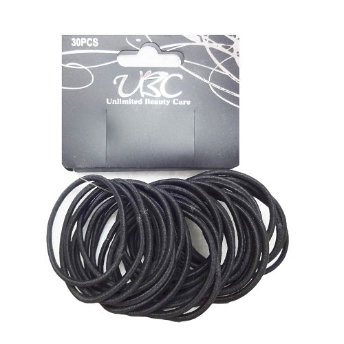 hair rubber bands 30pc black -- 12 per box