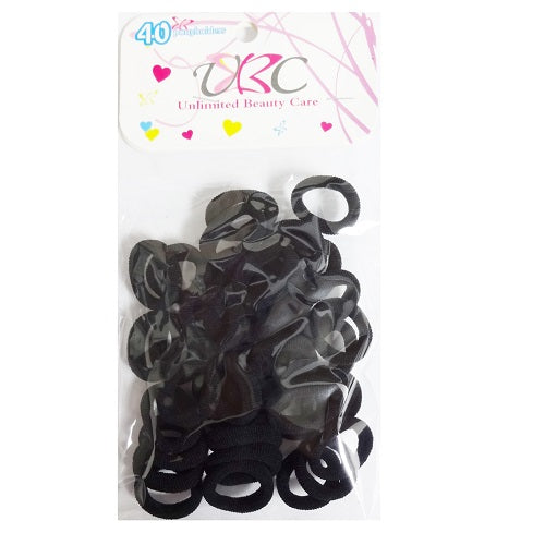 hair elastic ties 40pc mini black -- 12 per box