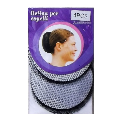 hair net 4pk black -- 12 per box