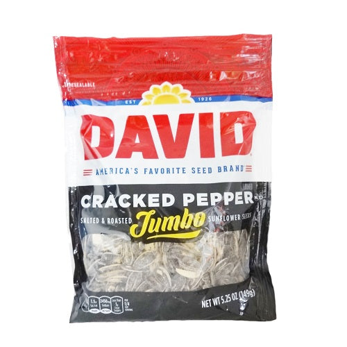 david jumbo sunflower seed pepper 5.25oz -- 12 per case