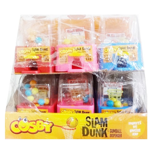 cosby slam dunk gumball dispenser 12g -- 24 per box