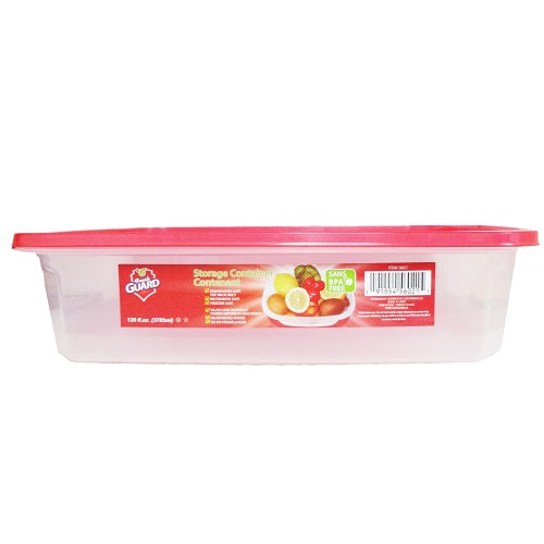 storage container 128oz rectangular -- 24 per case