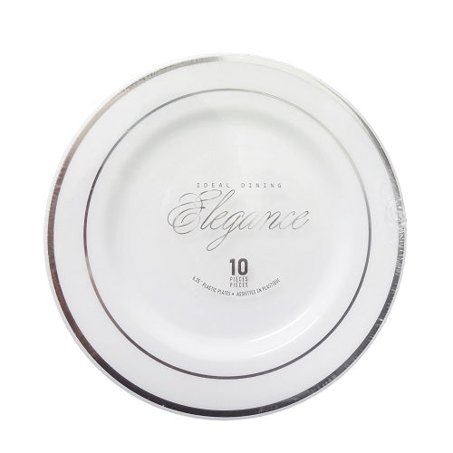 elegance plastic plates 10ct 6.25in -- 12 per case